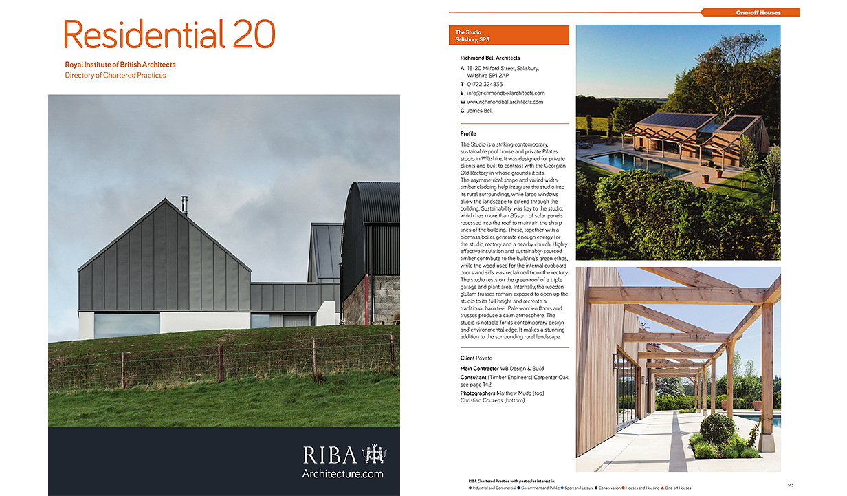 RIBA Residential Directory 2020, Richmond Bell Architects, Wiltshire Architects