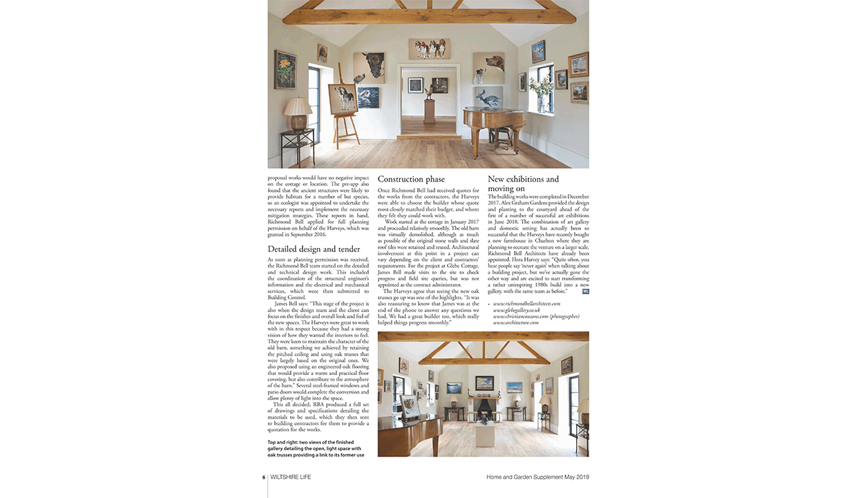 Wiltshire Life 2019, Wiltshire Architects, Richmond Bell Architects Salisbury